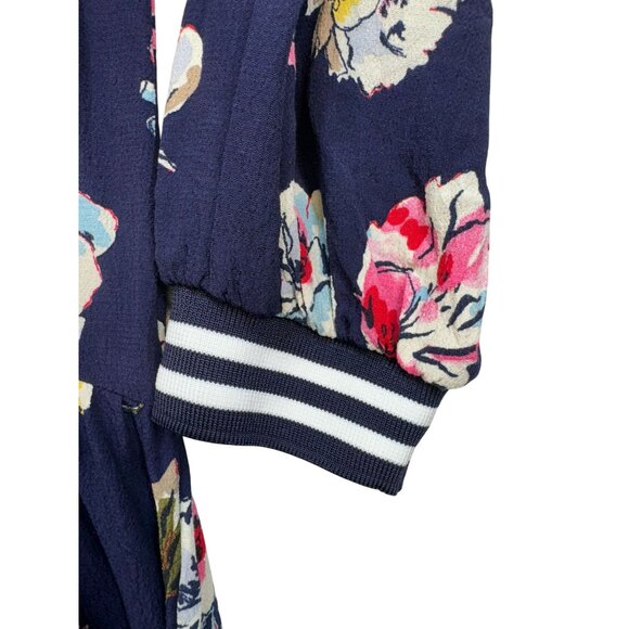 Joules Womens Long Sleeve Dress Size 12 Navy Floral Viscose - Picture 7 of 13